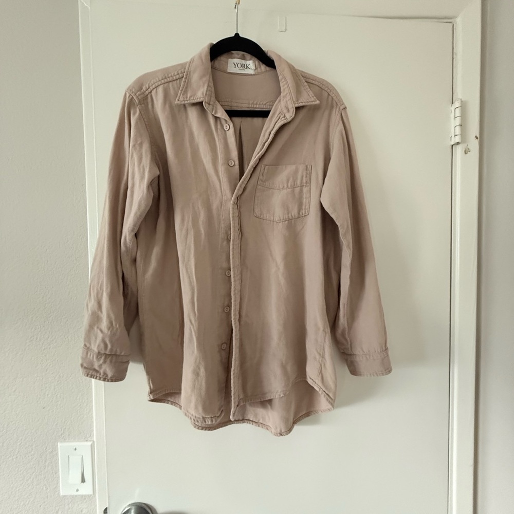 Tan York Button-Up Shirt